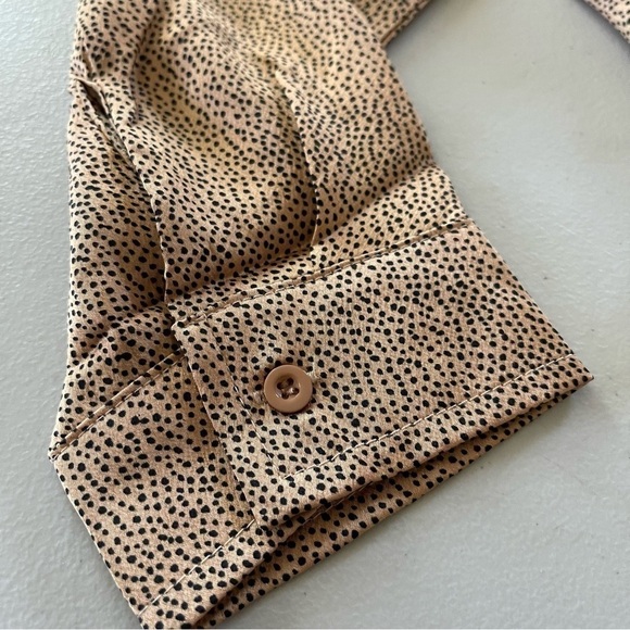 NWT Bishop + Young Top micro dots slight shimmer pullover tunic/blouse size L - Picture 4 of 10